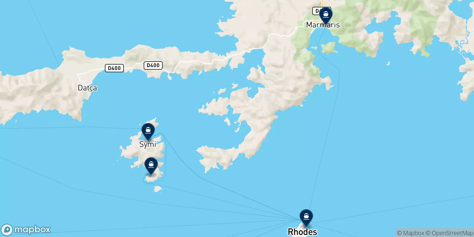 Sea Dreams destinations map