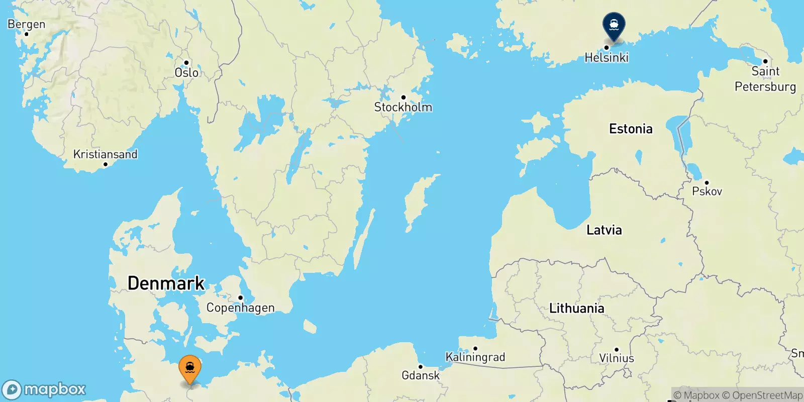 Ferries from Germany to Finland