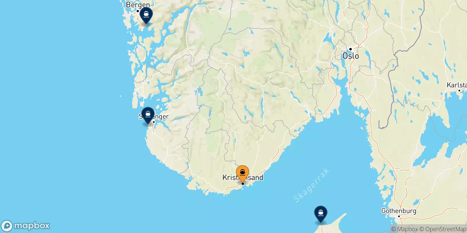 Ferries from Kristiansand