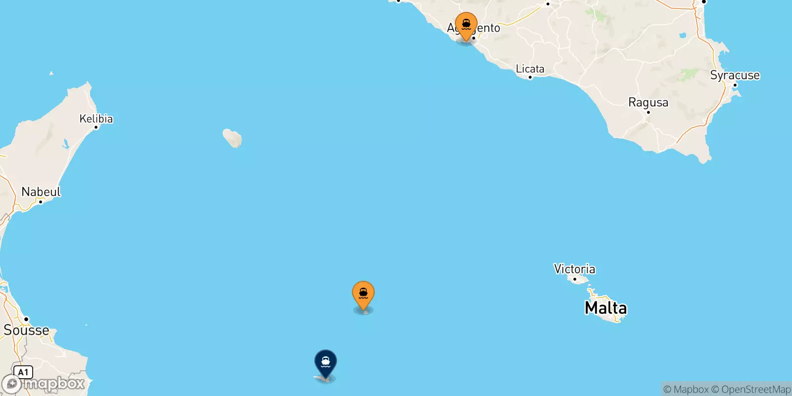 Ferries to Lampedusa