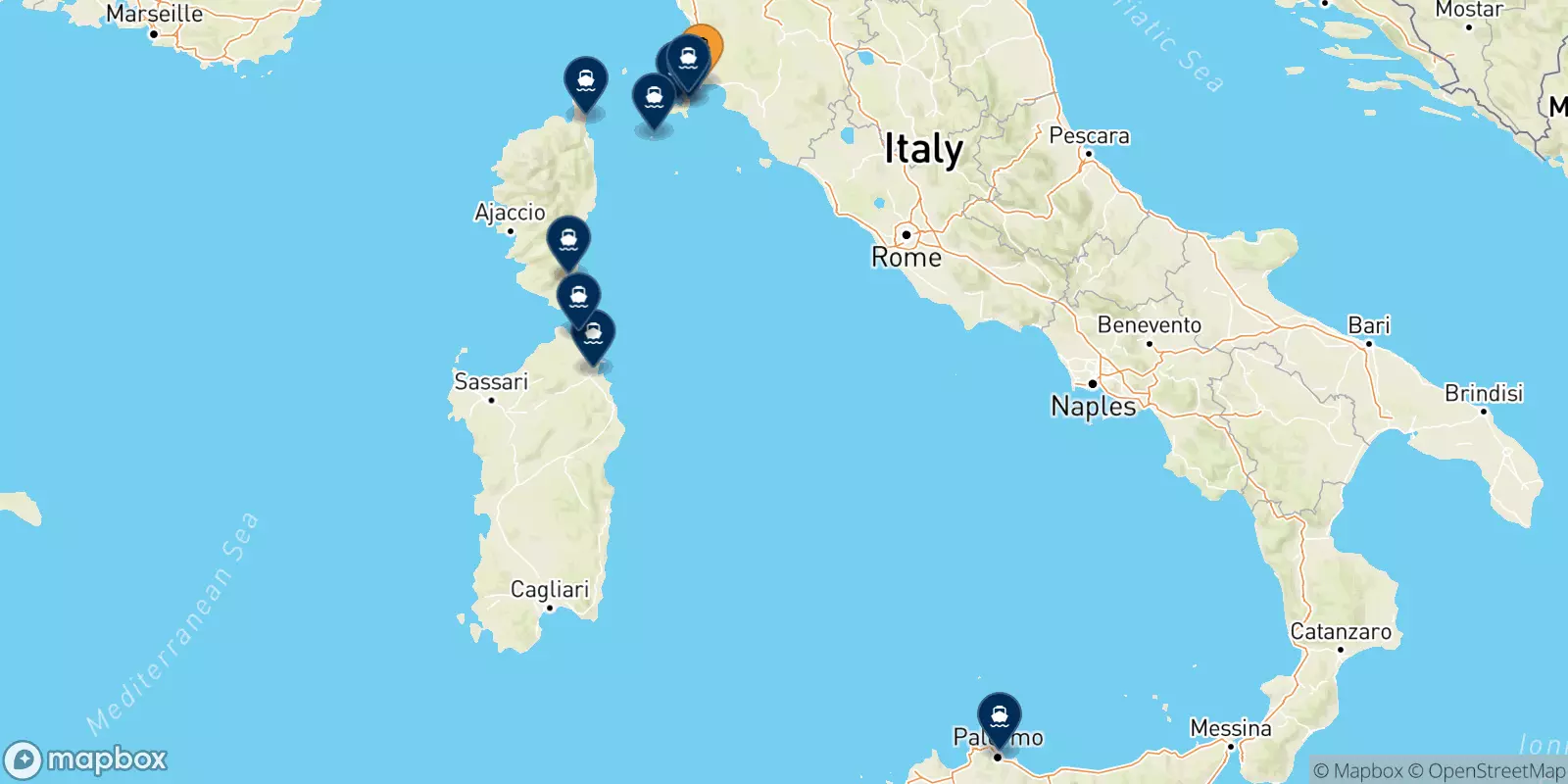 Ferries from Piombino