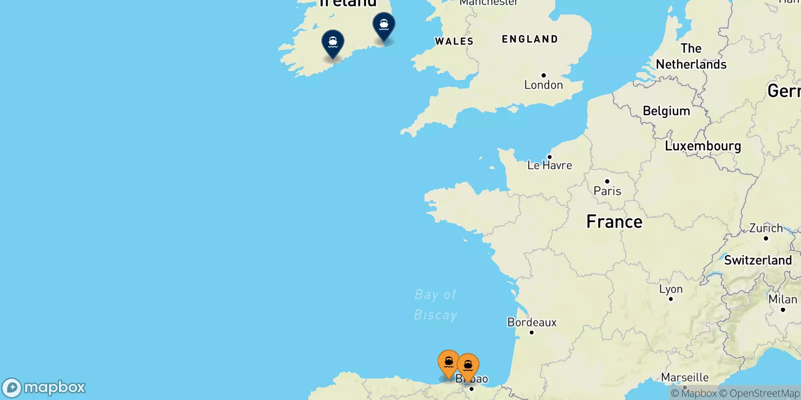 Ferries from Spain to Ireland