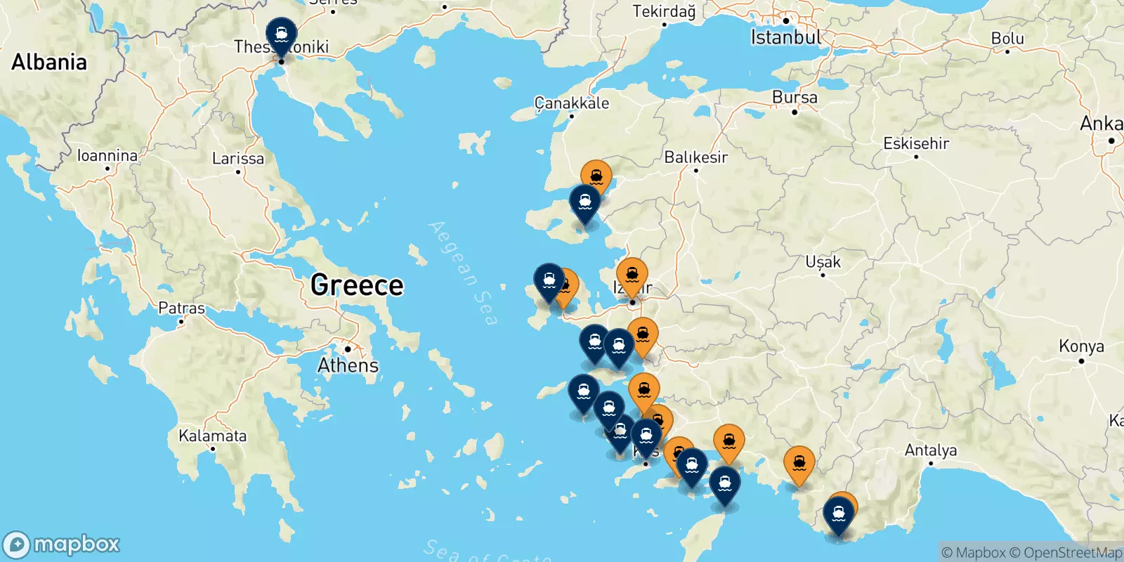 Ferries from Turkey to Greece