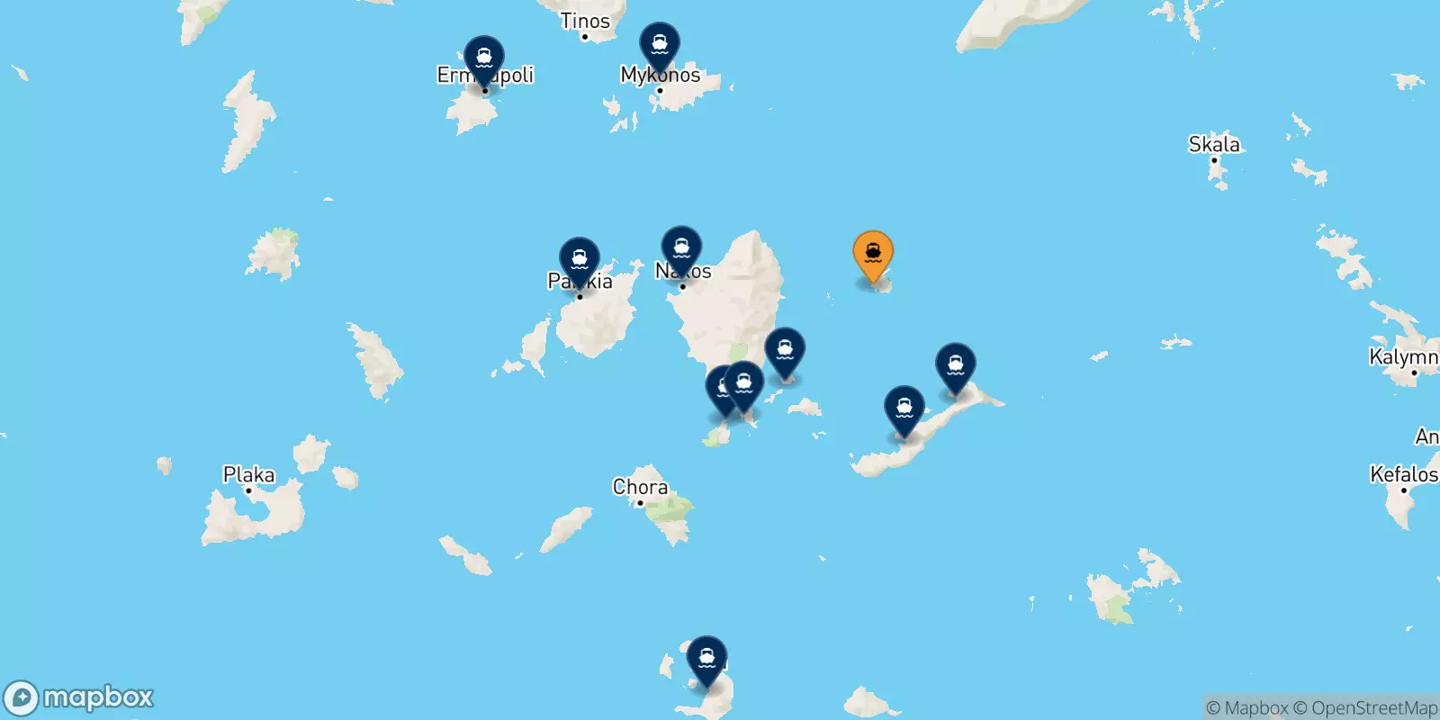 Ferries from Donoussa to the Cyclades Islands