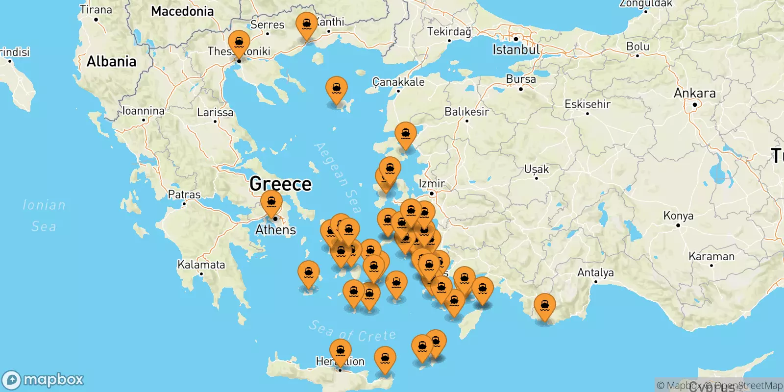 Ferries from Greece to the Dodecanese Islands