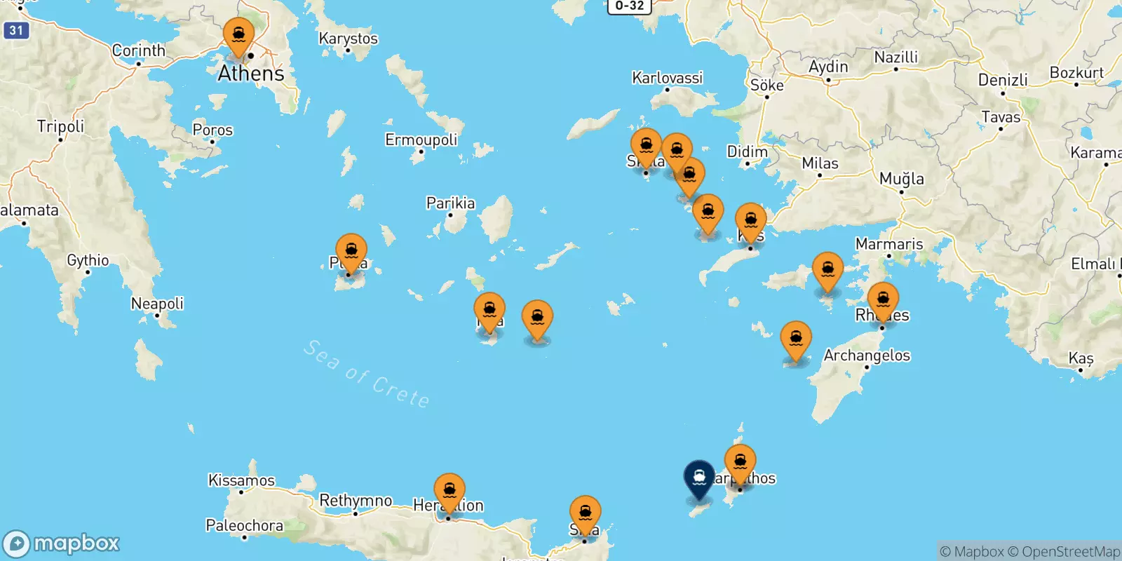 Ferries from Greece to Kasos