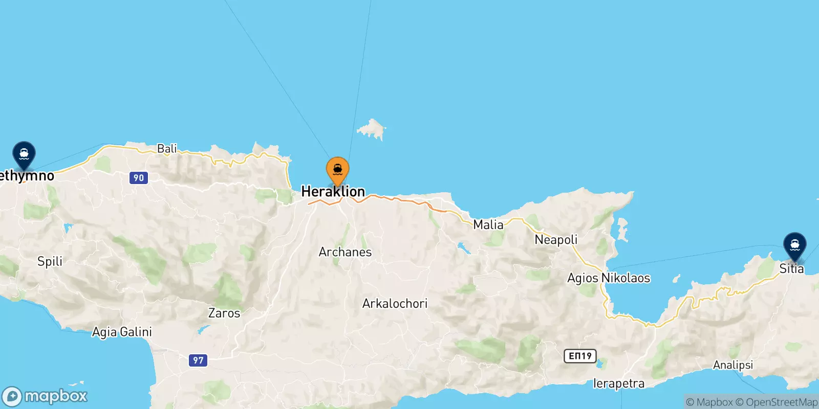 Ferries from Heraklion to Crete