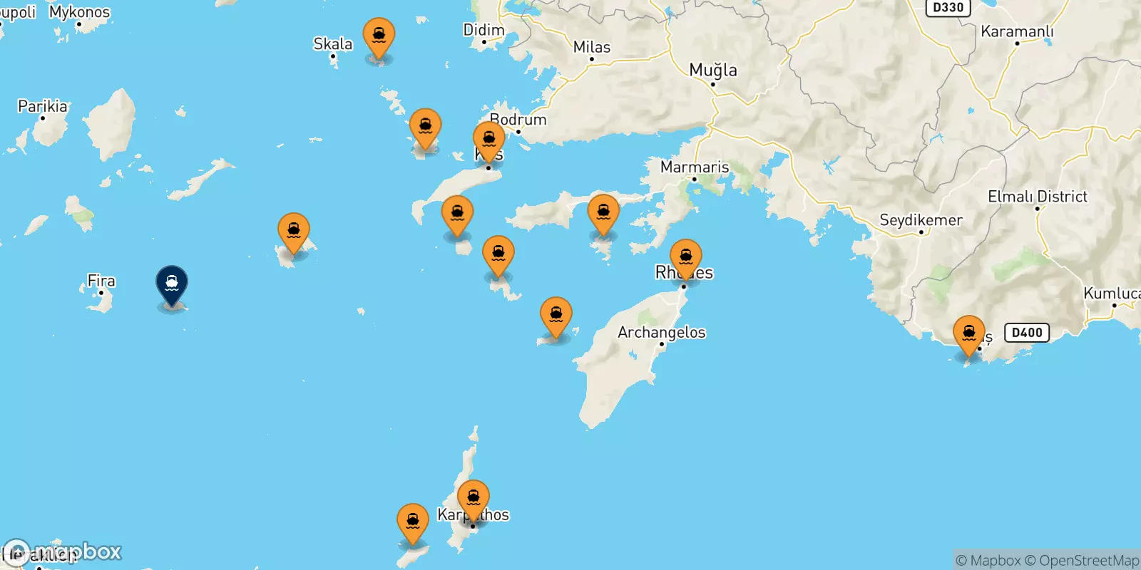 Ferries from the Dodecanese Islands to Anafi