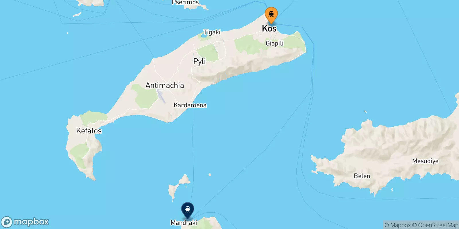 Ferries from Kos to Nisyros