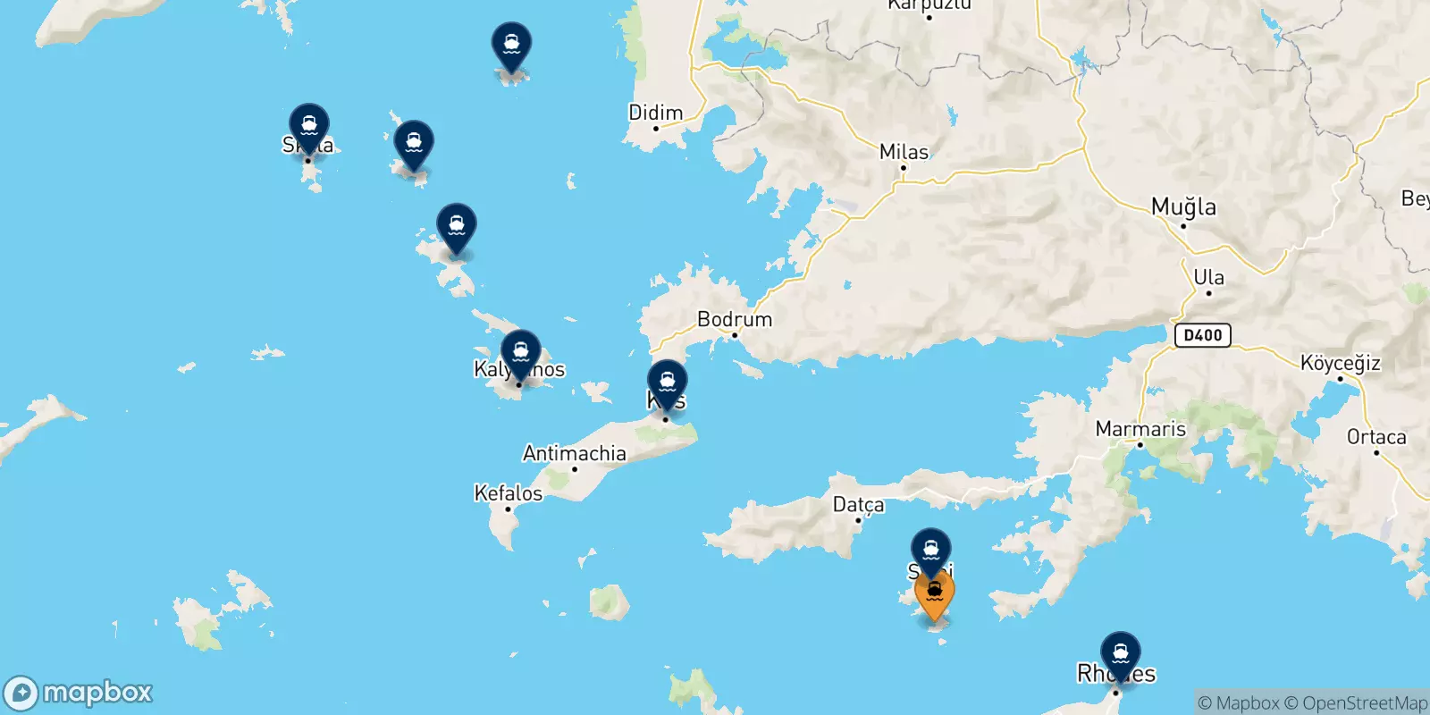 Ferries from Panormitis (Symi) to Greece