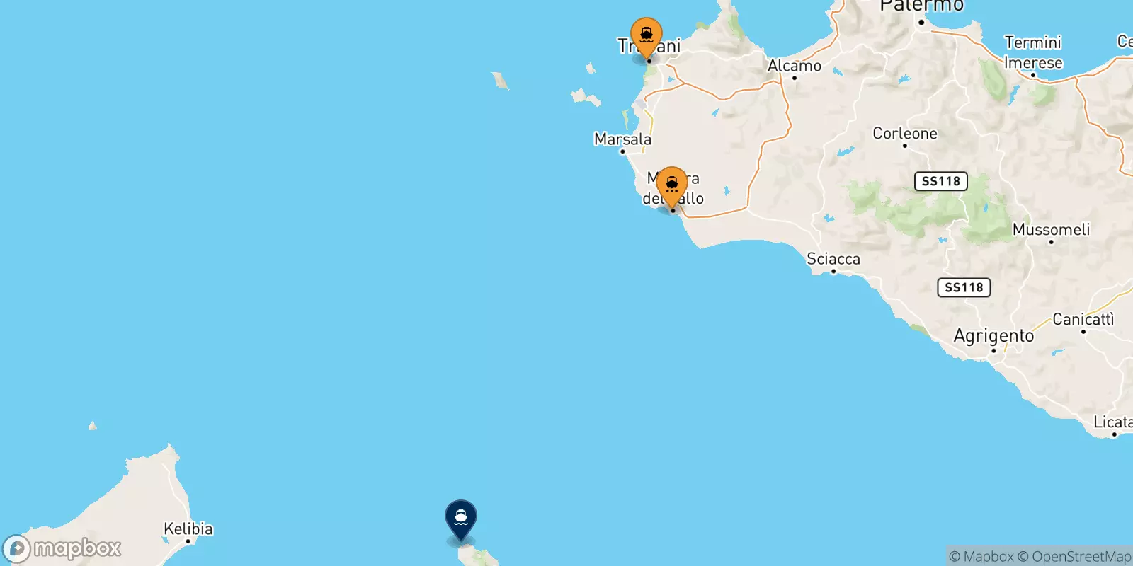 Ferries from Sicily to Pantelleria Island