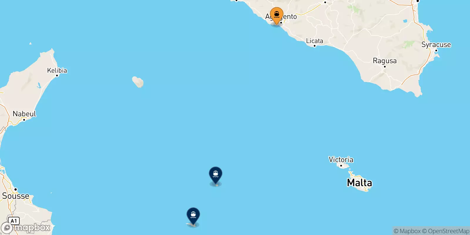 Ferries from Sicily to the Pelagie Islands