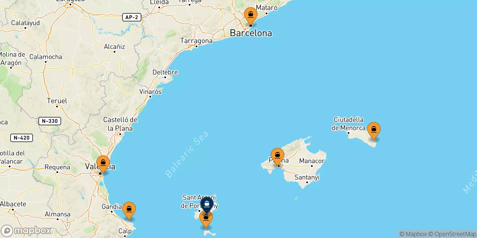 Ferries from Spain to Ibiza