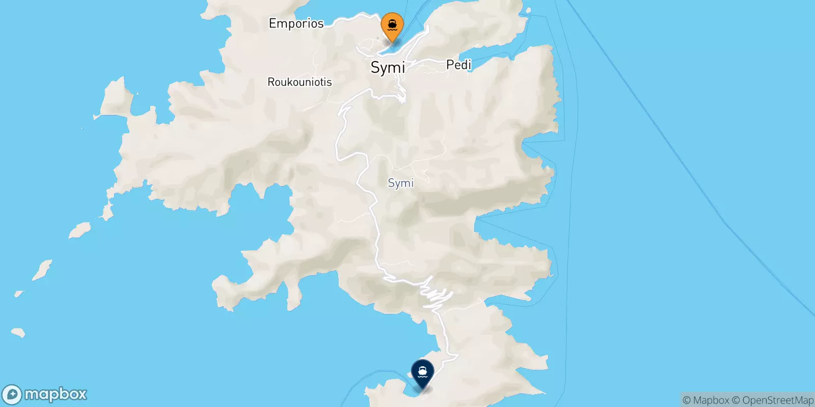 Ferries from Symi to Panormitis (Symi)