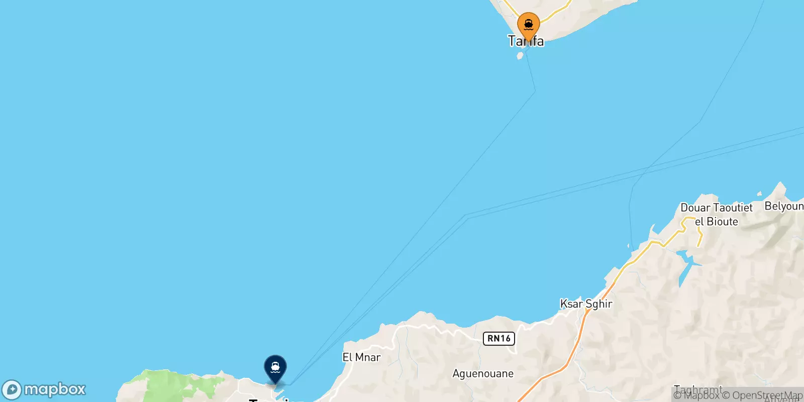 Ferries from Tarifa to Tangier Ville