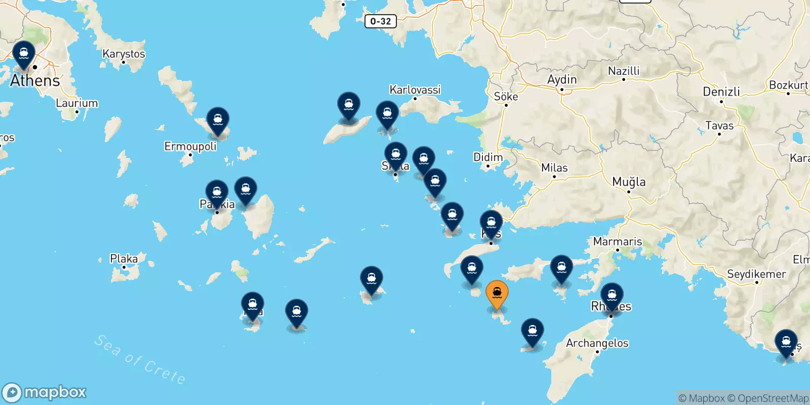 Ferries from Tilos to Greece