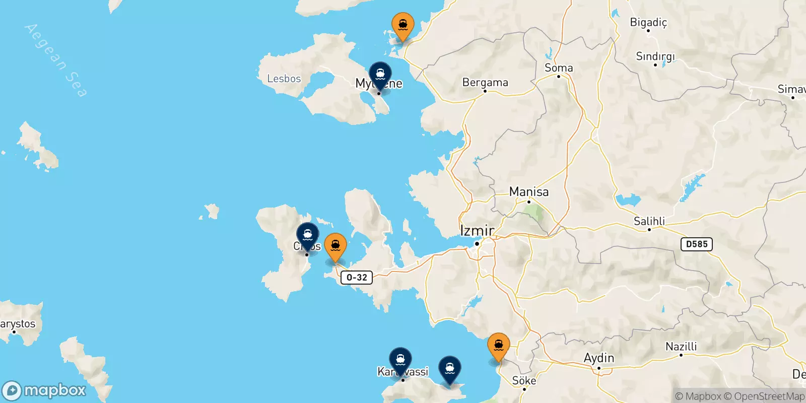 Ferries from Turkey to the Aegean Islands