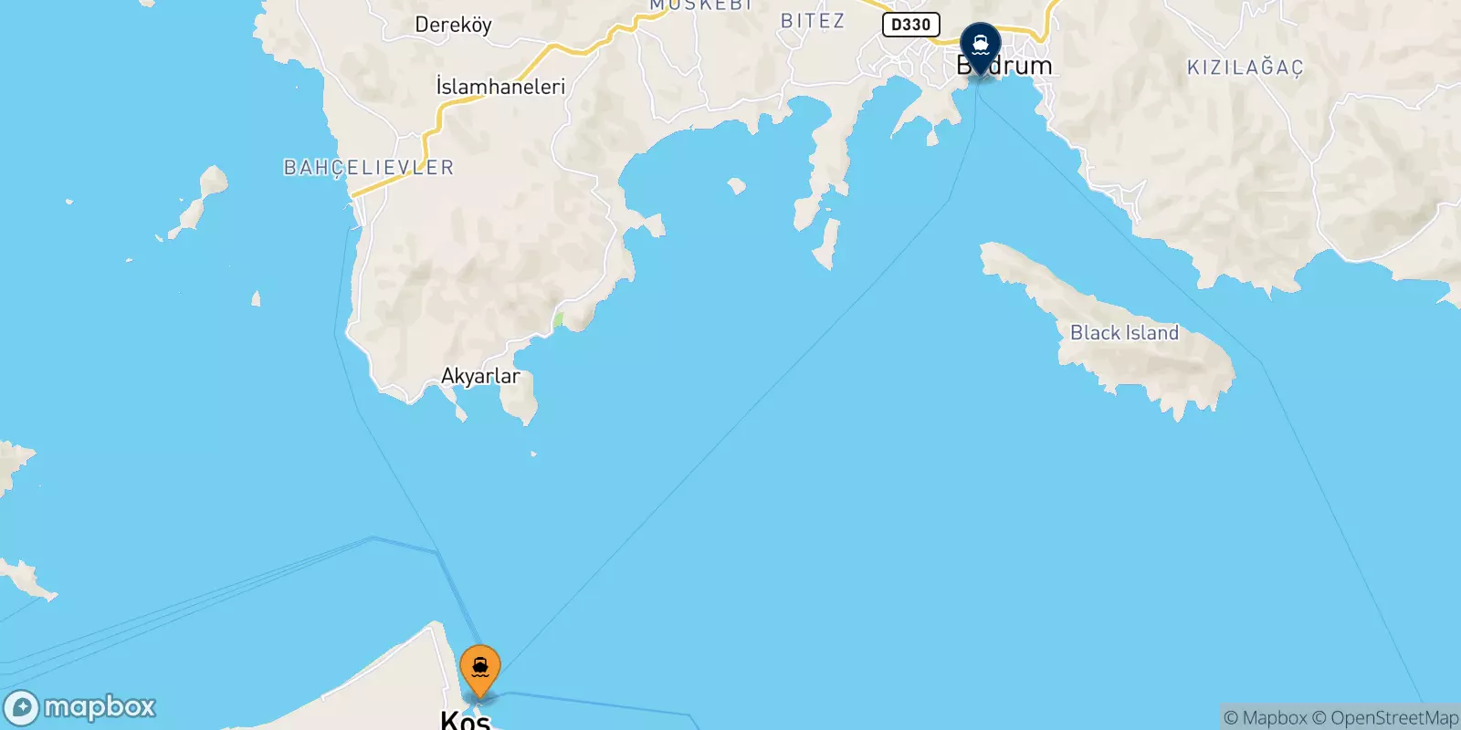 Ferries from Kos to Turgutreis