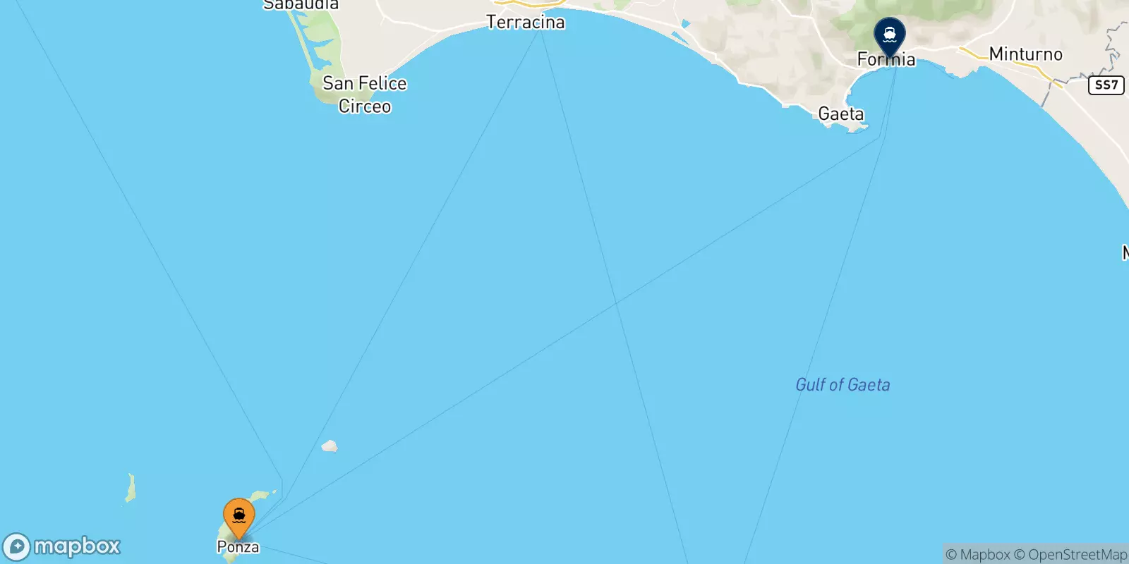 Ferries from Ponza to Formia