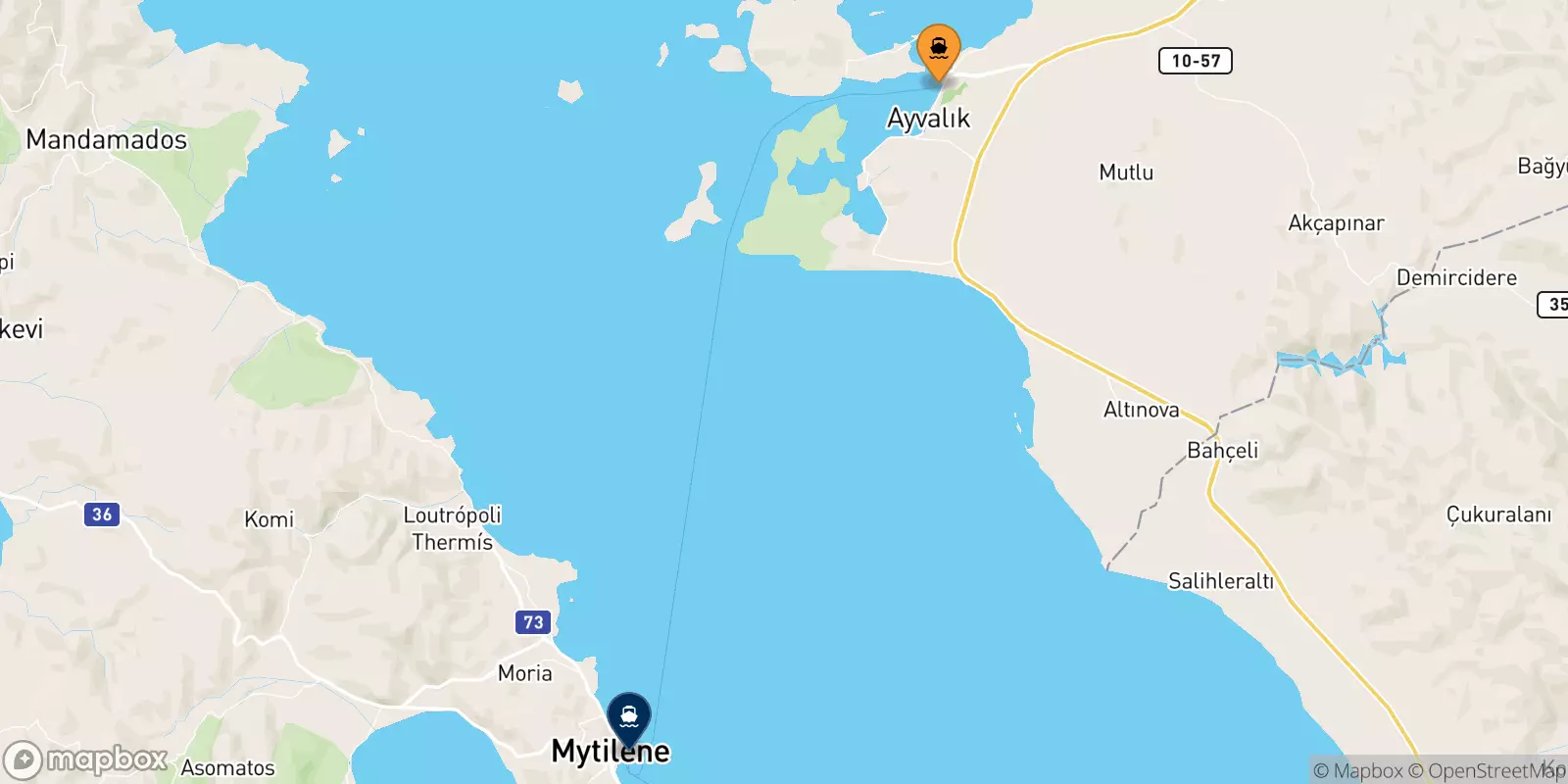 Ferries from Turkey to Mytilene (Lesvos)