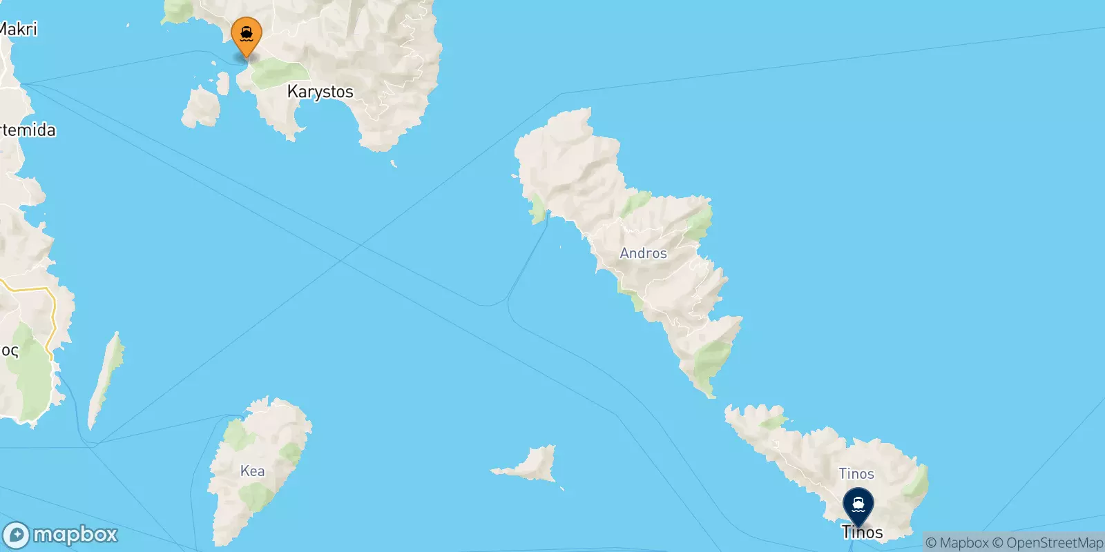 Ferries from Marmari to Tinos