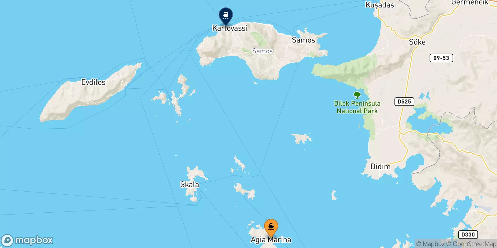 Ferries from Agia Marina (Leros) to the Aegean Islands