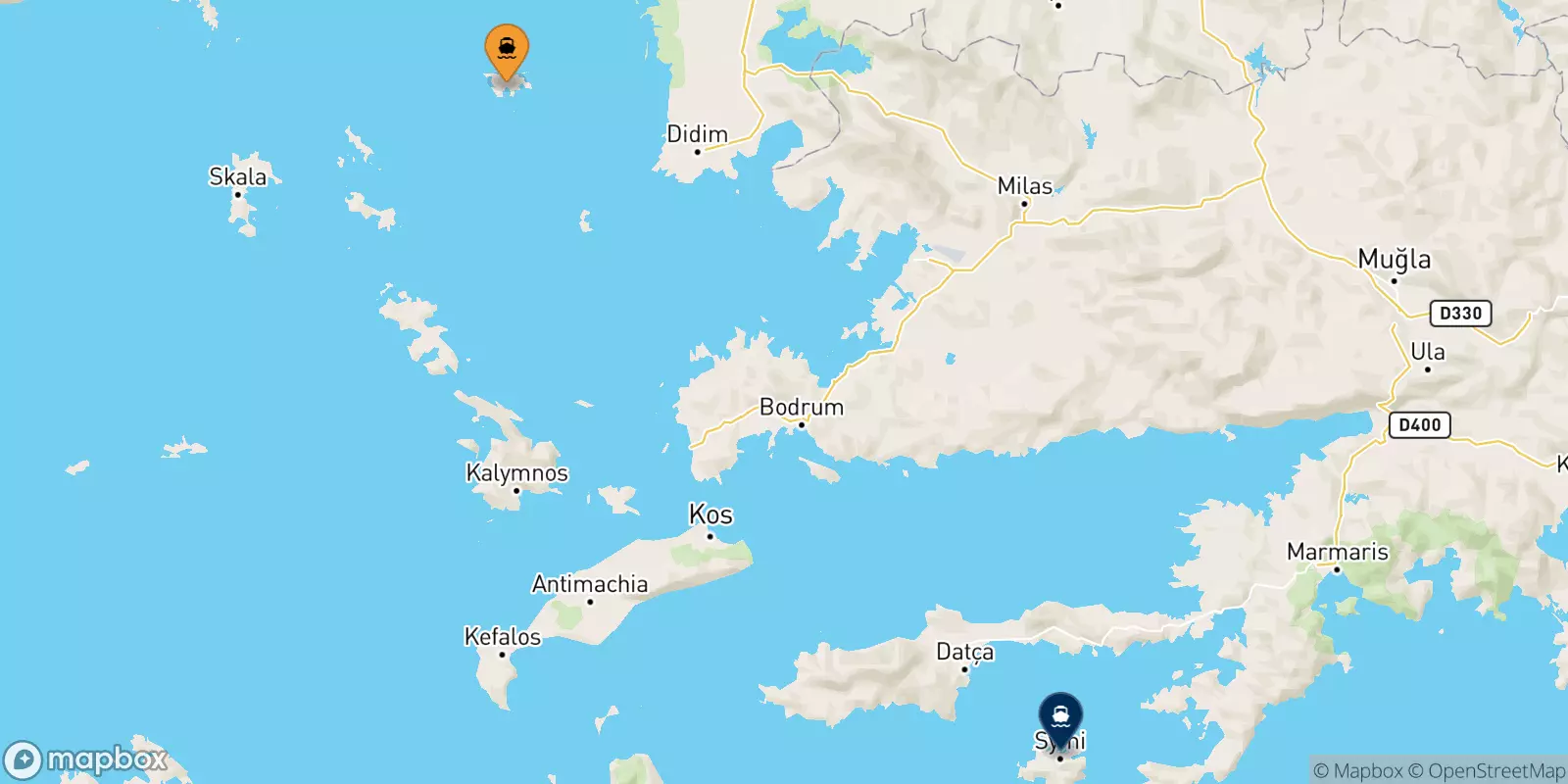 Ferries from Agathonisi to Symi