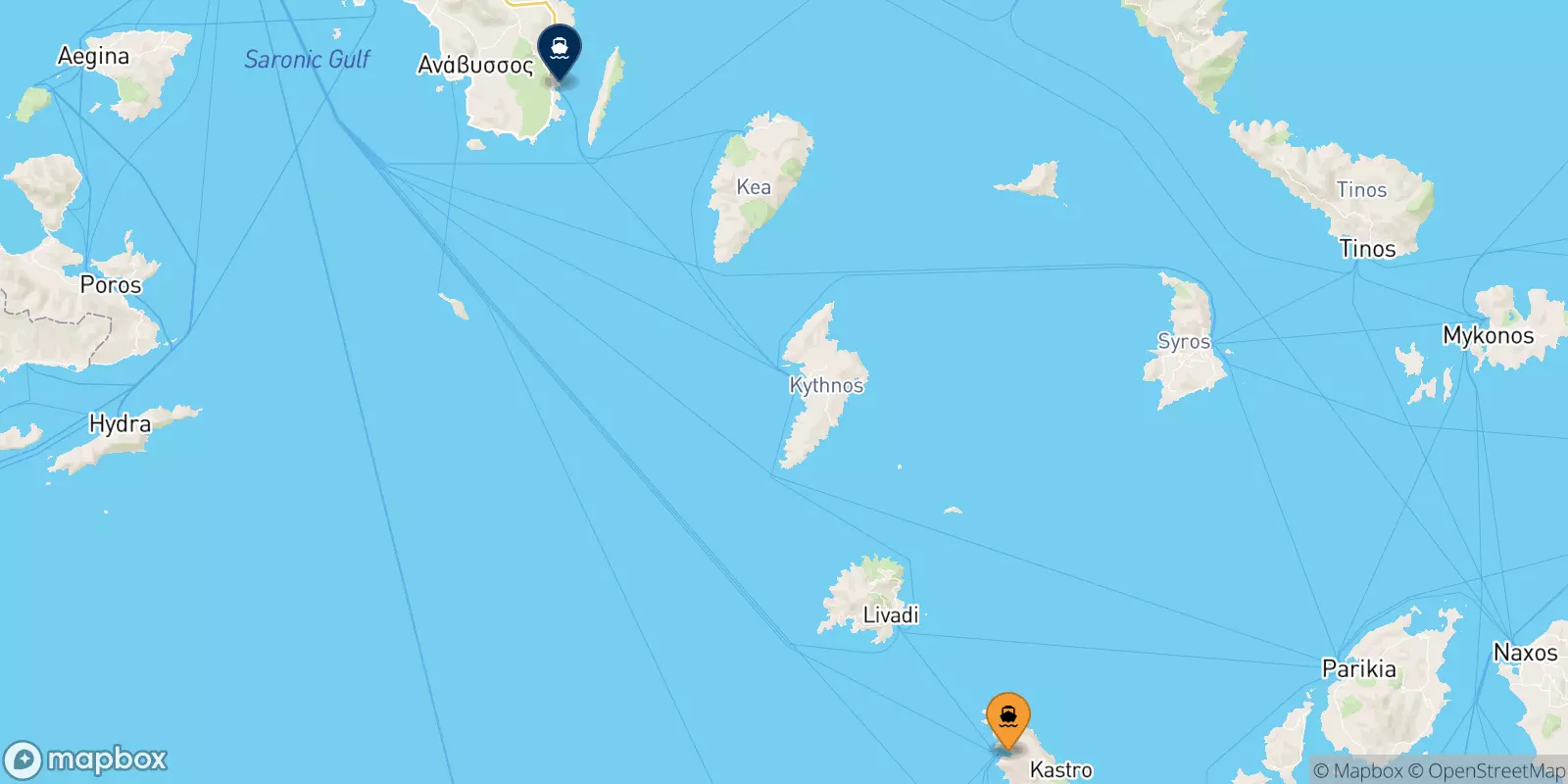 Ferries from Sifnos to Lavrio