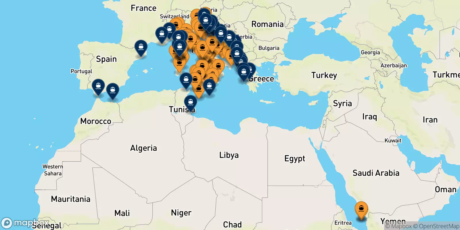 Ferries from Italy