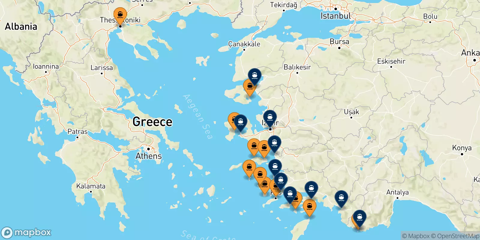 Ferries to Turkey