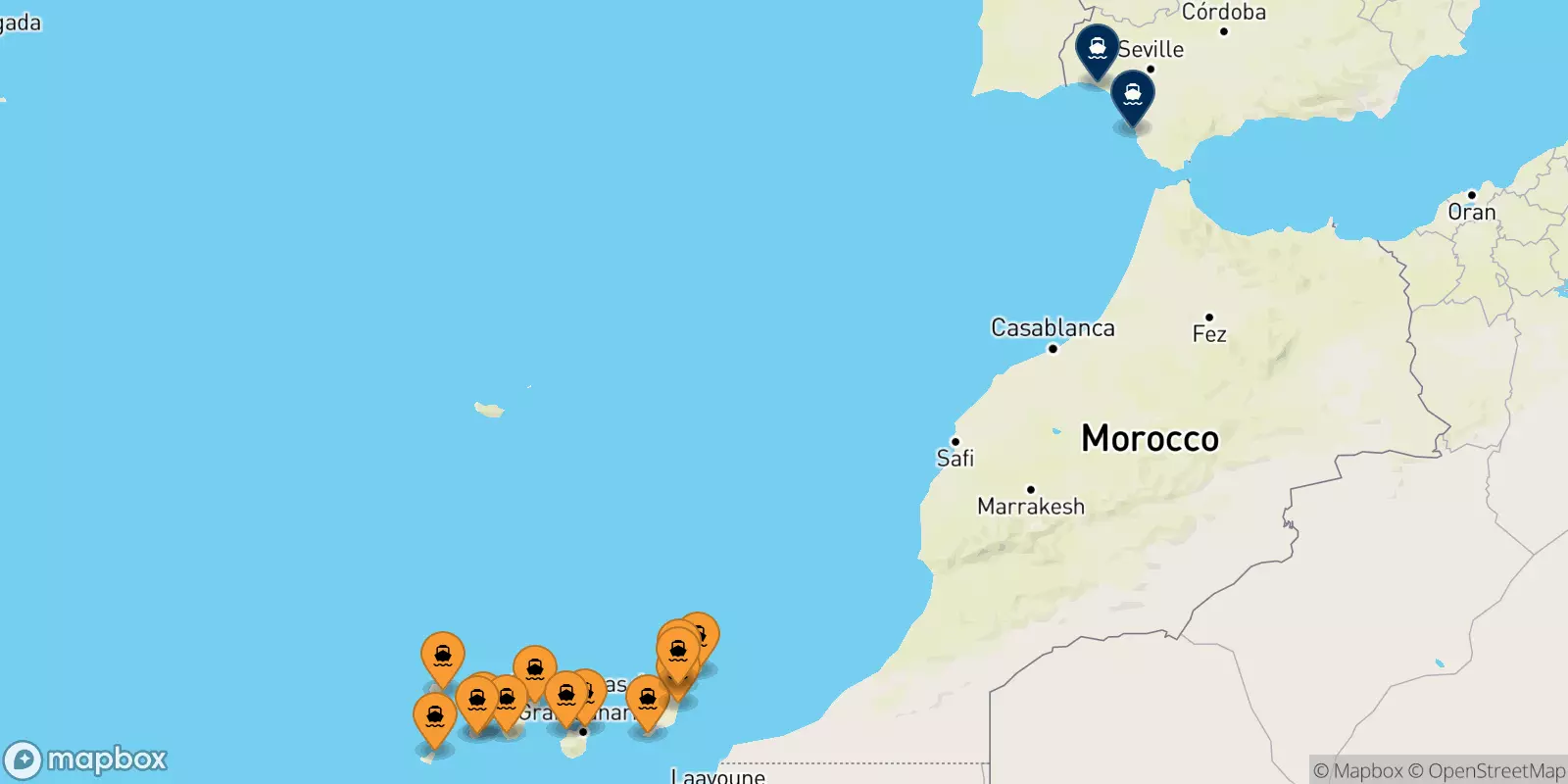 Ferries from the Canary Islands